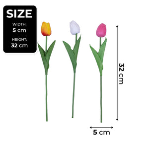 Summer Spring Radiance Tulip Bouquet - Multicolor Real Touch Faux Flowers by Accent Collection