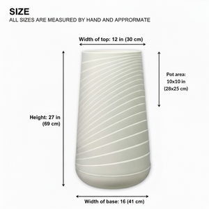 Set of 2 Tall White Indoor Decorative Planter, Modern Contemporary Self Watering Pot Home, Porch, Patio Decor Gifts-Sona Casa