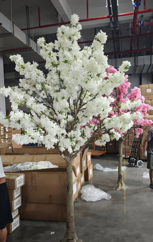 10 feet Tall Artificial White Cherry Blossom Tree-Sona Casa