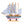 Blue Sail, White Waves Wooden Ship Model - Realistic Cloth Sails for Nautical Decor & Home Sailing Spirit