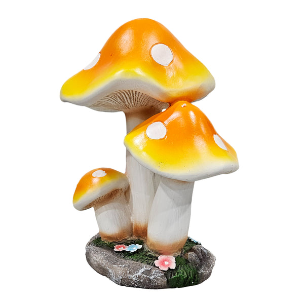 Outdoor Decor Garden Ornament, 12" Mushroom Statue Patio Decor