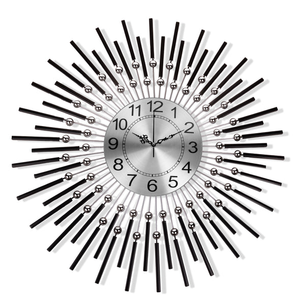 Analog Wall Clock, 28" Sunburst Starburst Clock Home Decor