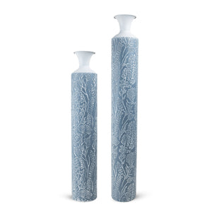 Luxury Metal Tall Vases, Large Floor Vase Set of 2, 32" and 40" Living Room, Home, Office Decor-Sona Casa