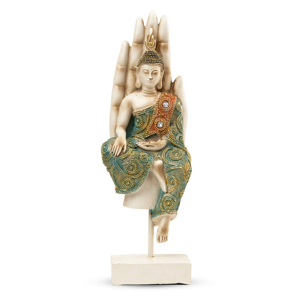 Small Buddha Statue 12" Desktop Tabletop Decor Housewarming Gift