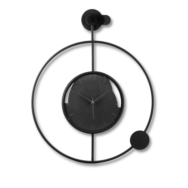 Large Wall Clock Black Minimalist Metal Wall Clock, 60 cm or 24 inch, Modern Minimalist Silent Clock, non ticking, Home Indoor Decor, Large Decorative Wall Clock for Living Room, Bedroom, Office