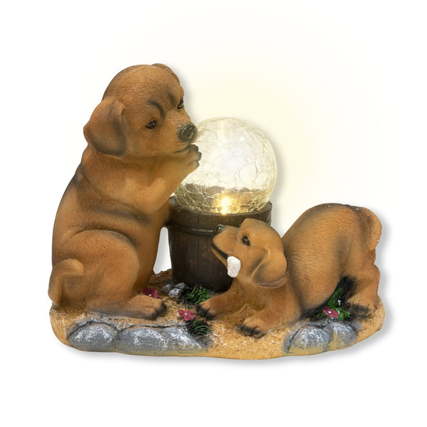 Cute Puppy Dogs Garden Solar LED Light, Outdoor Decor, Garden Decor, Lawn Decor, Yard Decor, Patio Decor, Housewarming Gift, Unique Gift Idea, Gift for Dog Lovers, Birthday Gift