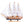 Brown And White Wooden Ship Model With Realistic Cloth Sails, Marine-Inspired Decoration For Nautical Charm