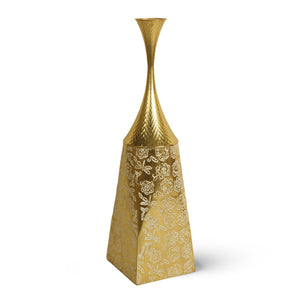 Gold Metal Tall Vase for Living Room, 32" Large Decorative Vase by Sona Casa