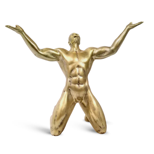 Golden Figurine, Roar of Victory, Motivational Decor, 12in, 30cm, Unique Graduation Gifts, Home Office Decor by Accent Collection