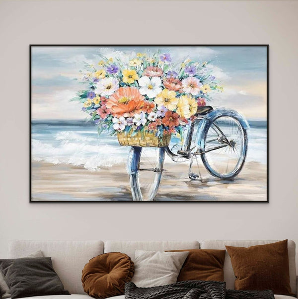 Colorful Flower Spring Acrylic Painting 100% Handmade On Canvas Modern Landscape Painting Wall Art For Living Room Home Decor