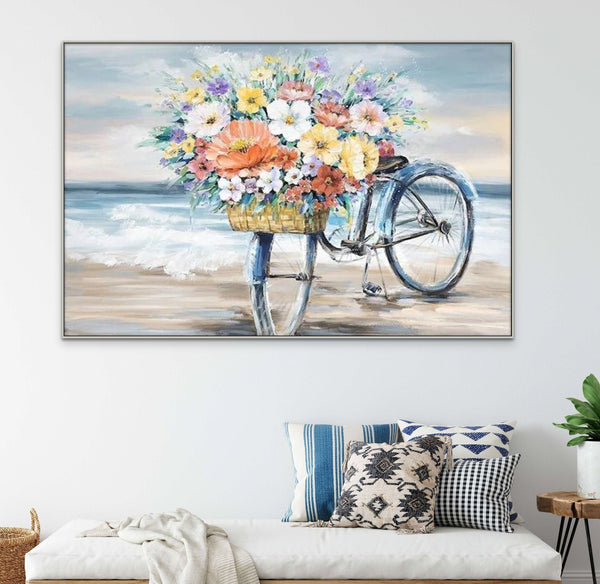 Colorful Flower Spring Acrylic Painting 100% Handmade On Canvas Modern Landscape Painting Wall Art For Living Room Home Decor