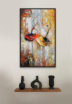 Abstract Ballet Art - Original Ballerina Oil Painting on Canvas, Modern Dancer Wall Decor, Ideal Gift for Art Collectors & Enthusiasts by Accent Collection