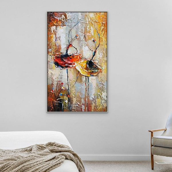 Abstract Ballet Art - Original Ballerina Oil Painting on Canvas, Modern Dancer Wall Decor, Ideal Gift for Art Collectors & Enthusiasts by Accent Collection