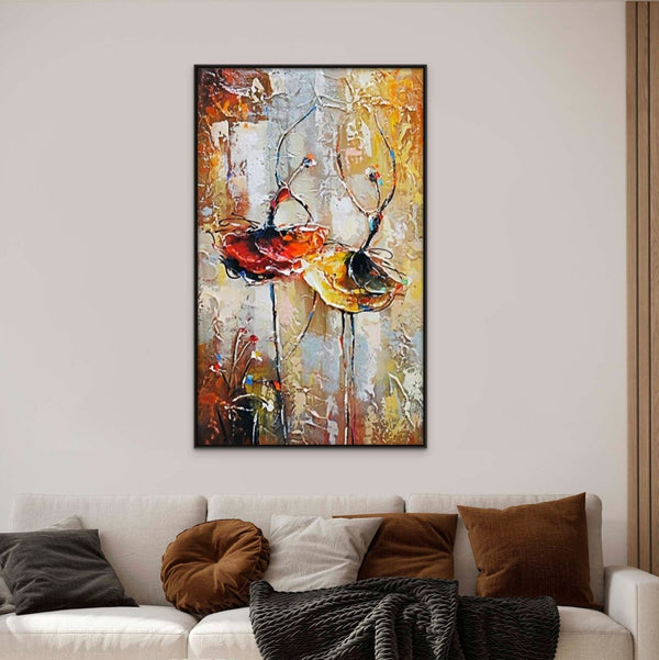 Abstract Ballet Art - Original Ballerina Oil Painting on Canvas, Modern Dancer Wall Decor, Ideal Gift for Art Collectors & Enthusiasts by Accent Collection