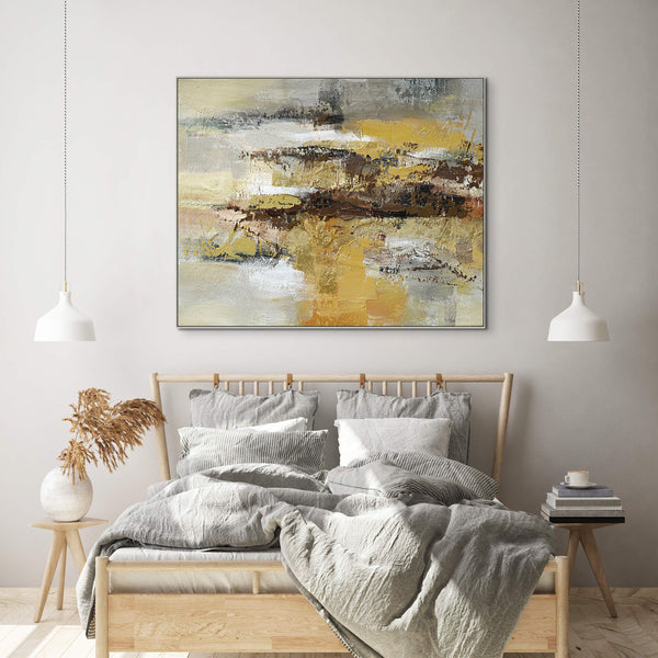 Desert Storm Painting, Large Hand-Painted Oil Canvas, Contemporary Abstract Art for Living Room, Unique Housewarming Gift by Accent Collection