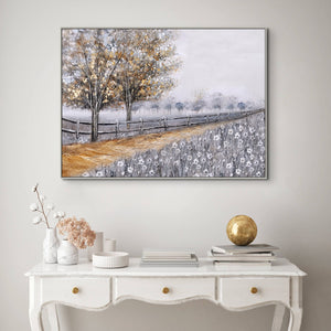 Country Road Painting - Textured Impasto Oil Artwork, Large Canvas Wall Decor for Living Room by Accent Collection