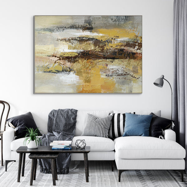 Desert Storm Painting, Large Hand-Painted Oil Canvas, Contemporary Abstract Art for Living Room, Unique Housewarming Gift by Accent Collection