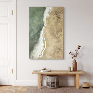 Original Seascape Wall Painting, Textured Acrylic Canvas, Minimalist Boho Beach Art, Housewarming Gift by Accent Collection