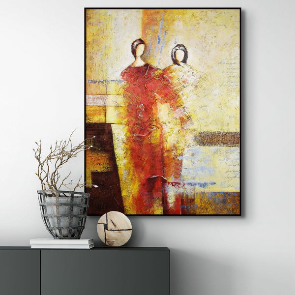 Abstract Figures Large Wall Art Abstract Painting Wall Painting Living Room Wall Art Handmade Unique Gift