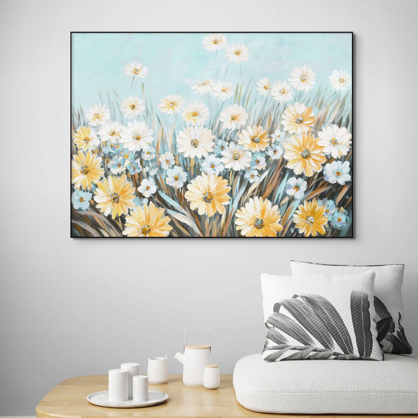 Floral Wall Art, Hand-Painted Spring Blossoms Painting, Large Canvas Wall Art for Living Room, Unique Housewarming Gift by Accent Collection