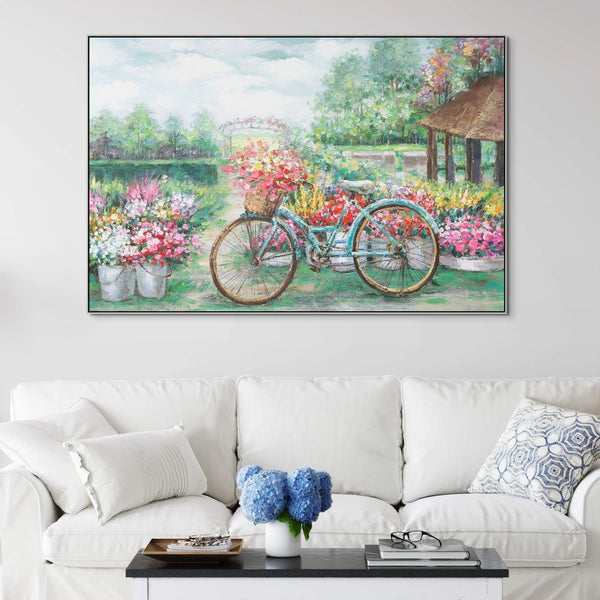 Floral Wall Art, Spring Blossoms Canvas Painting - Hand-Painted Flowers, Large Wall Decor for Living Room, Unique Mother's Day Gift by Accent Collection