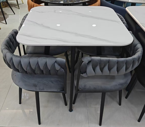 Square Gray Dining Table