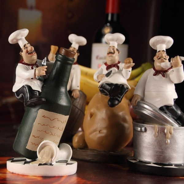 4-piece kitchen Chef figurines for gourmet kitchen by Accent Collection Home Decor