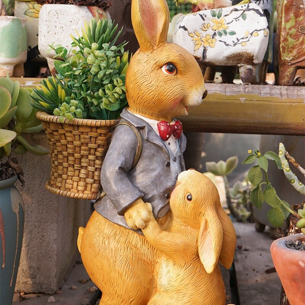 A beautiful bunny family garden decor Father & Baby by Accent Collection Home Decor