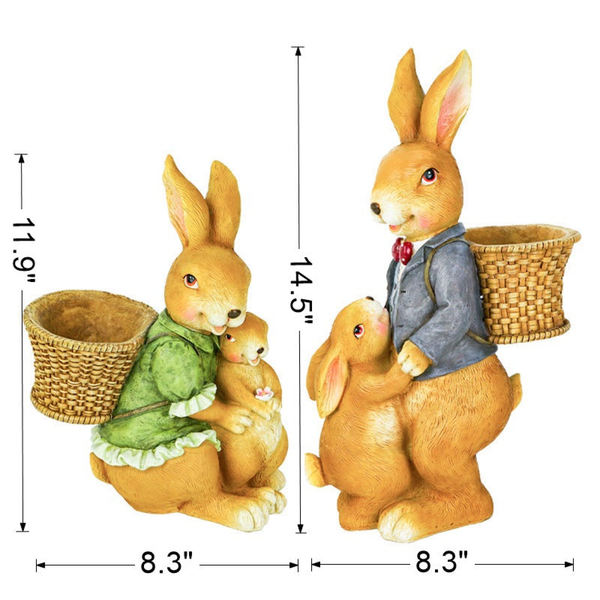 A beautiful bunny family garden decor by Accent Collection Home Decor