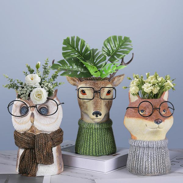 Animal Face Design Vase by Accent Collection Home Decor