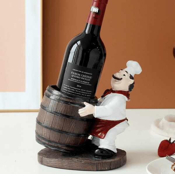 Barrell Style Chef Wine Rack | Kitchen Decor | Housewarming Gift by Accent Collection Home Decor