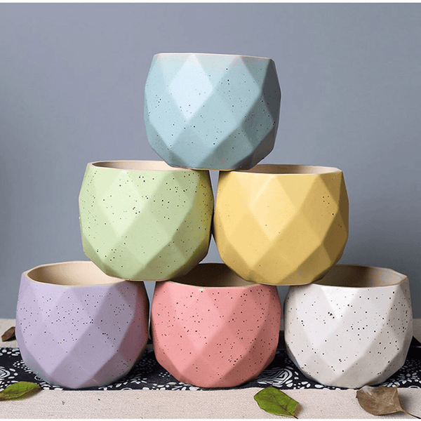 Cute Small Geometrical Vase/Planter by Accent Collection Home Decor