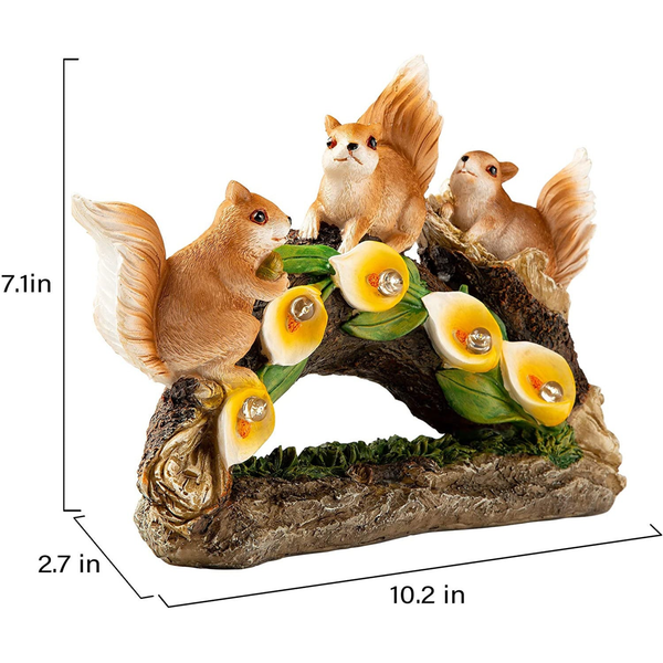 Cute Squirrels with Solar Powered LED acorns by Accent Collection