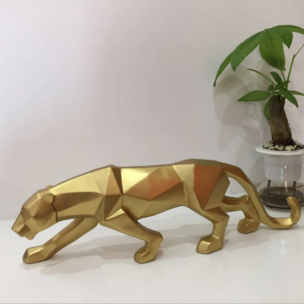Decorative Panther Statue for Home Decor Desk Decor Animal Figurine Small (10.2" Long) / Gold by Accent Collection Home Decor