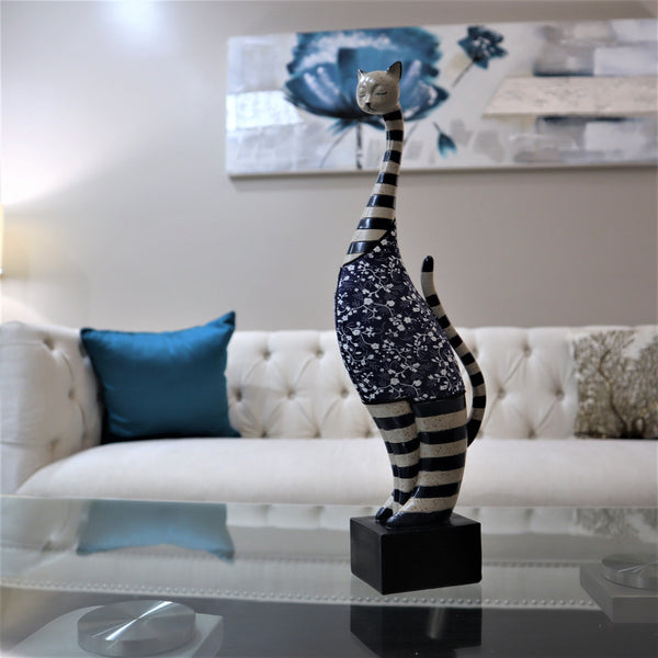 Abstract Animal Statues, Nursery Decor, Animal Decoration for Kids Room, Large Statue, Abstract Statue, Elephant Statue, Cat Statue, Giraffe Cat A (16.5" High) by Accent Collection Home Decor