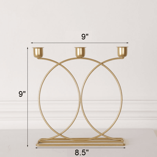 Metal Multi-Candlestick Holder for Home Decor 8.5*9 Inch / 3 Candles by Accent Collection Home Decor