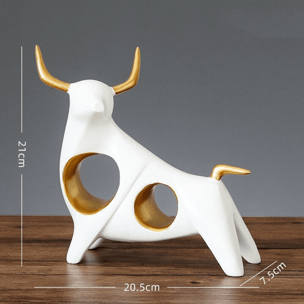 Pair of Bull Decorative Figurines for Home Decor Desk Decor Animal Figurine Living Room Decor Office Decor by Accent Collection Home Decor