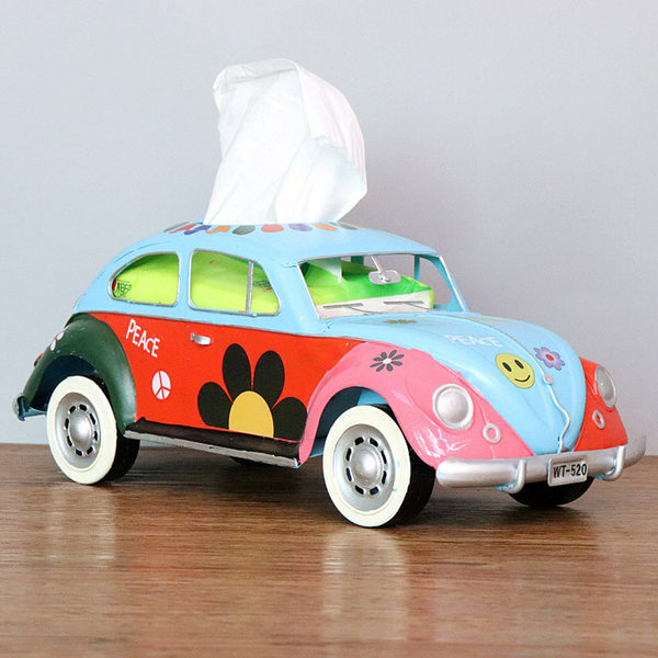 Retro Style Beetle Car Napkin Holder Light Blue / 13*5*5 Inch by Accent Collection Home Decor