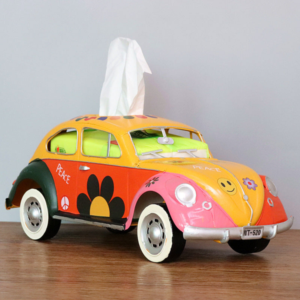 Retro Style Beetle Car Napkin Holder Yellow / 13*5*5 Inch by Accent Collection Home Decor